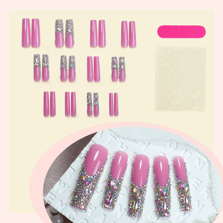 Glamorous Crystal-Embellished Press-On Nails Bowlift
