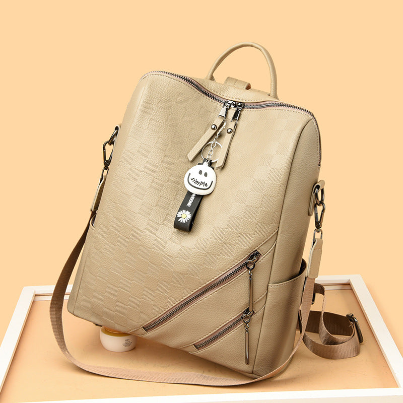 Checkered Pattern Stylish Backpack Bowlift