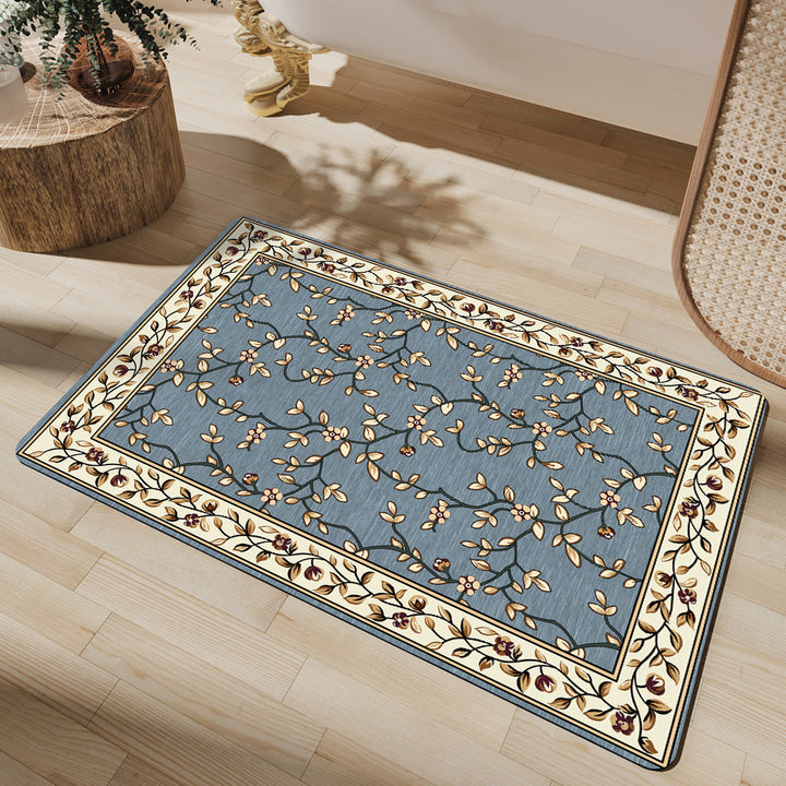 Elegant Floral Pattern Bath Mat Bowlift