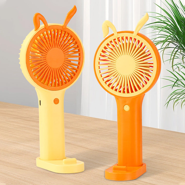 Unisex portable hand fan with smartphone holder Bowlift