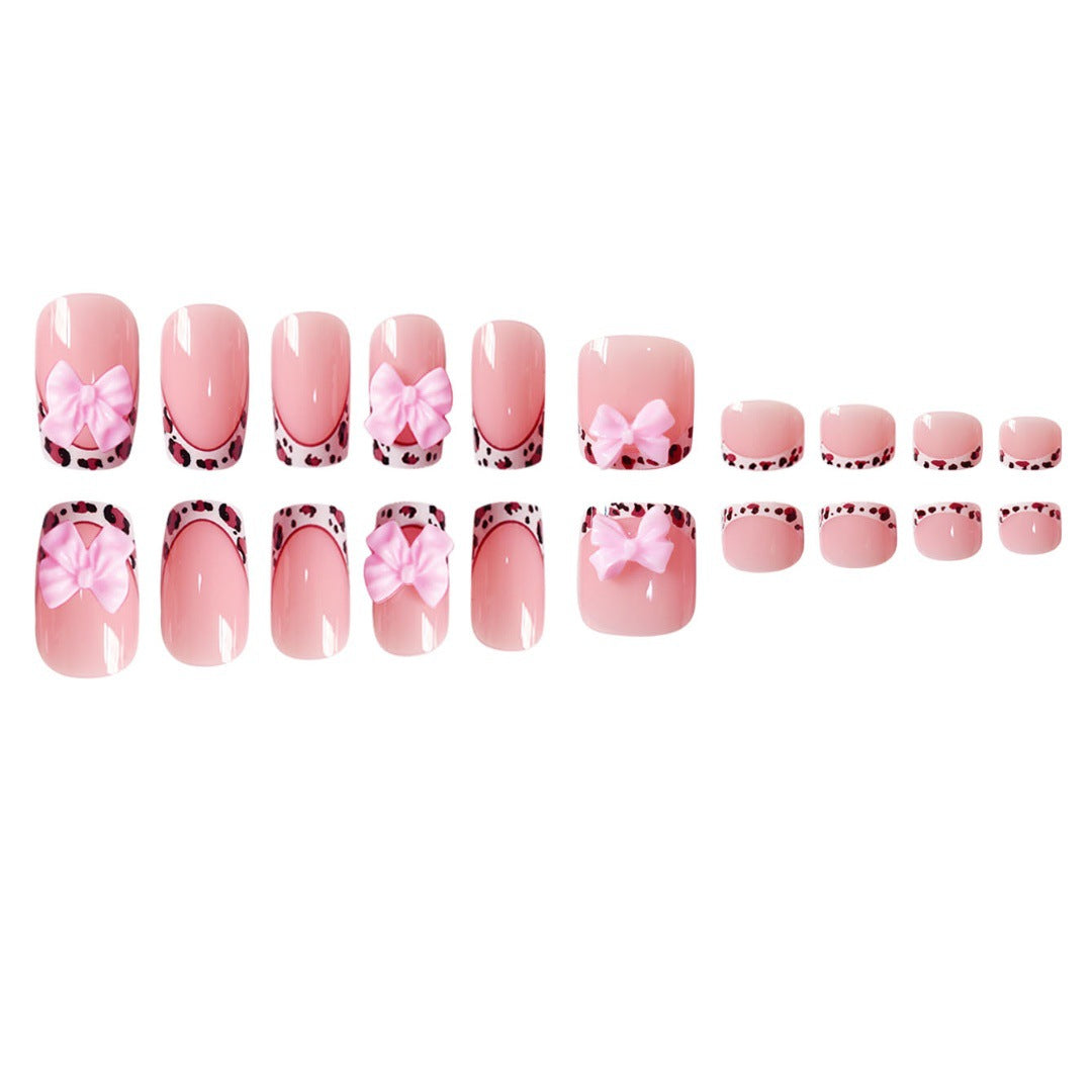 Artistic Nail Set with Bow Accents Bowlift