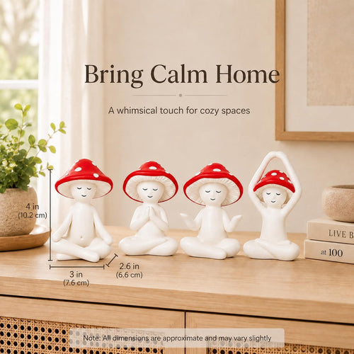 Playful Zen Garden Decor Figure Set Bowlift