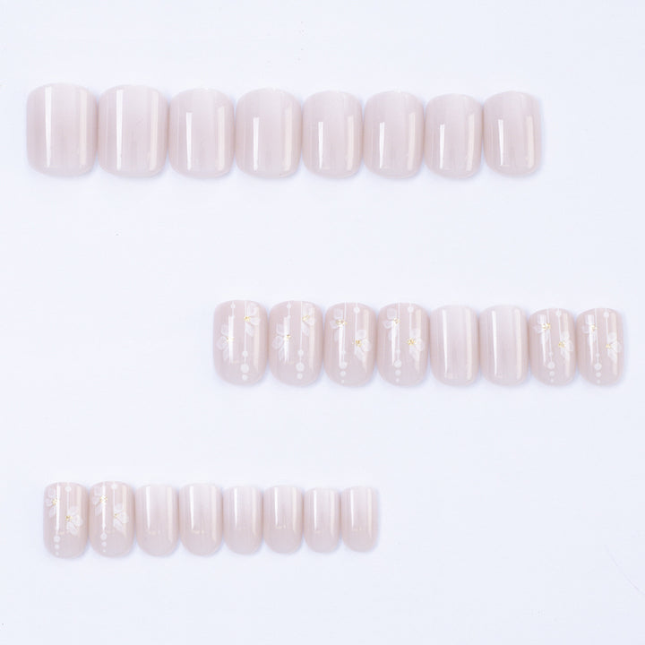Artificial nails with elegant floral design Bowlift
