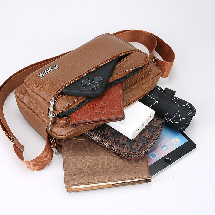 Premium Leather Messenger Bag Bowlift