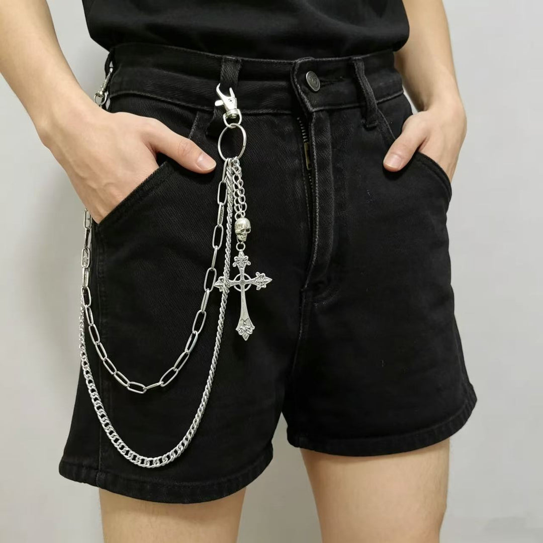 Fashionable chain belt with cross pendant Bowlift