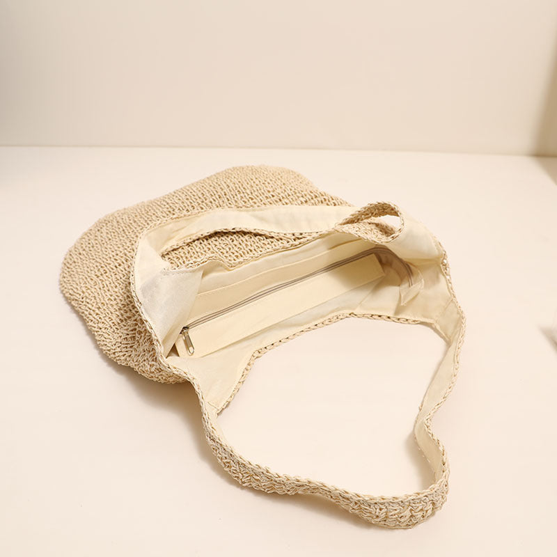 Spacious and Handcrafted Straw Tote Bag with Comfortable Shoulder Strap Bowlift