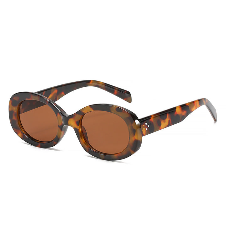 Vintage-Style Oval Frame Sunglasses Bowlift