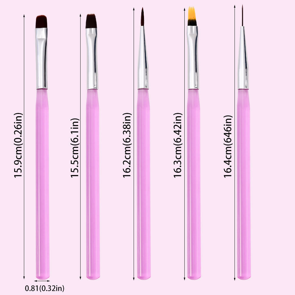 Professional Nail Art Detail Brush Set Bowlift
