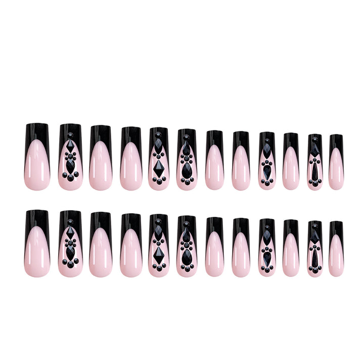 Elegant artificial nails with 3D decorations Bowlift