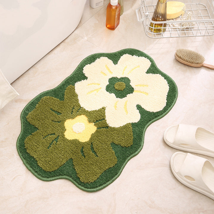 Floral Shaped Bath Mat for Bathroom