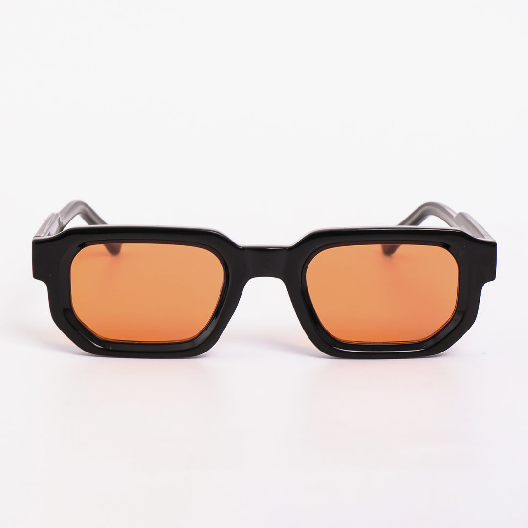 Women's sunglasses in a futuristic design with a shiny frame and fashionable lenses Bowlift