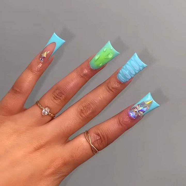 Decorative Long Acrylic Nail Enhancements Bowlift