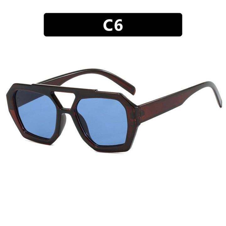 Women's geometric sunglasses made of durable plastic with polarized lenses Bowlift