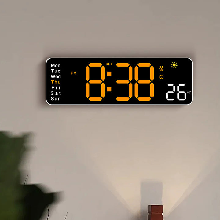 Digital radio alarm clock with temperature and day of the week display Bowlift