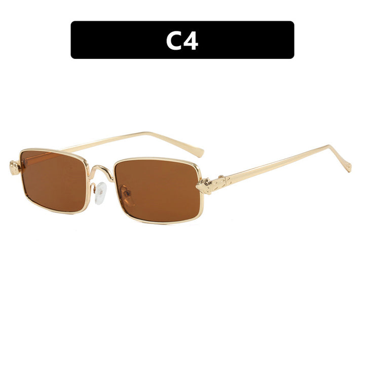 Ladies elegant square sunglasses with luxurious metal frame and UV protection Bowlift