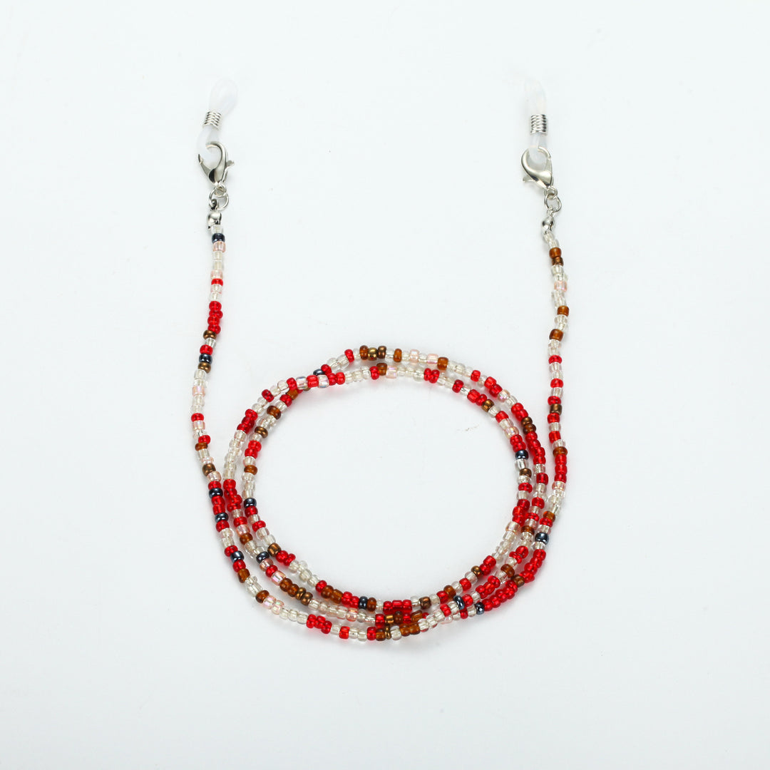 Colored bead necklace with carabiner clasp Bowlift