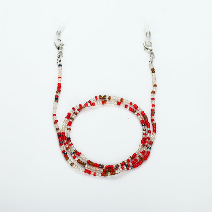 Colored bead necklace with carabiner clasp Bowlift