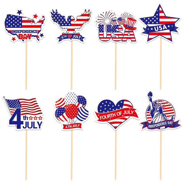 Unisex nan patriotic acrylic cake topper with US flag heart motif Bowlift