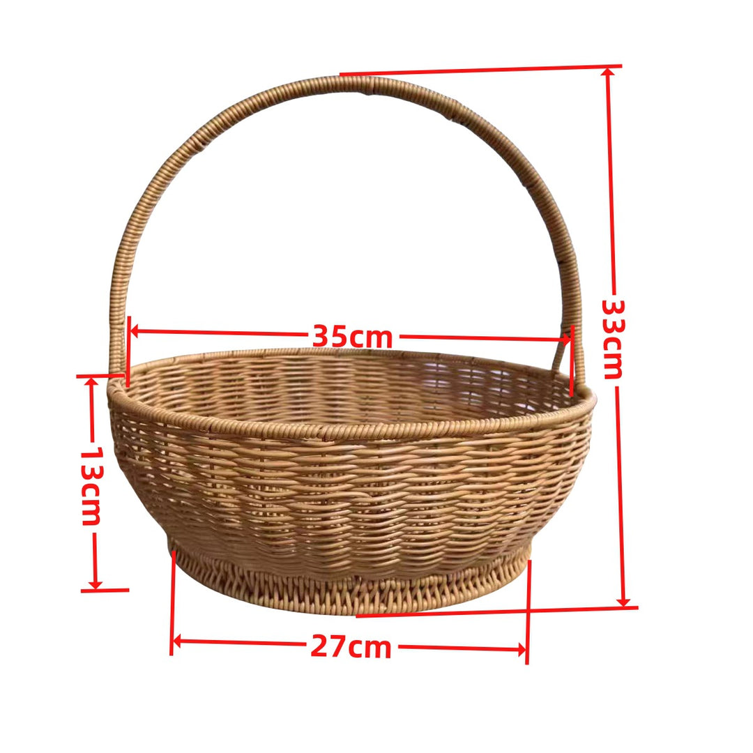 Ladies handcrafted rattan basket with handle Bowlift