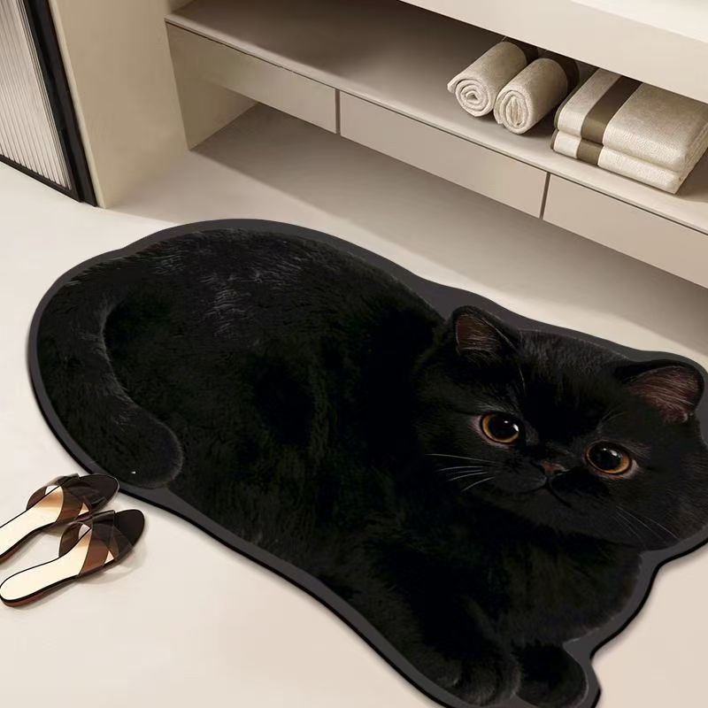 Realistic Lion Cub Shaped Floor Mat
