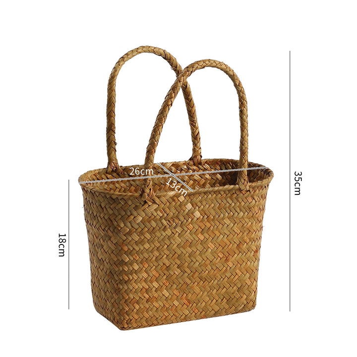 Unisex shopping bag made of braided natural material Bowlift
