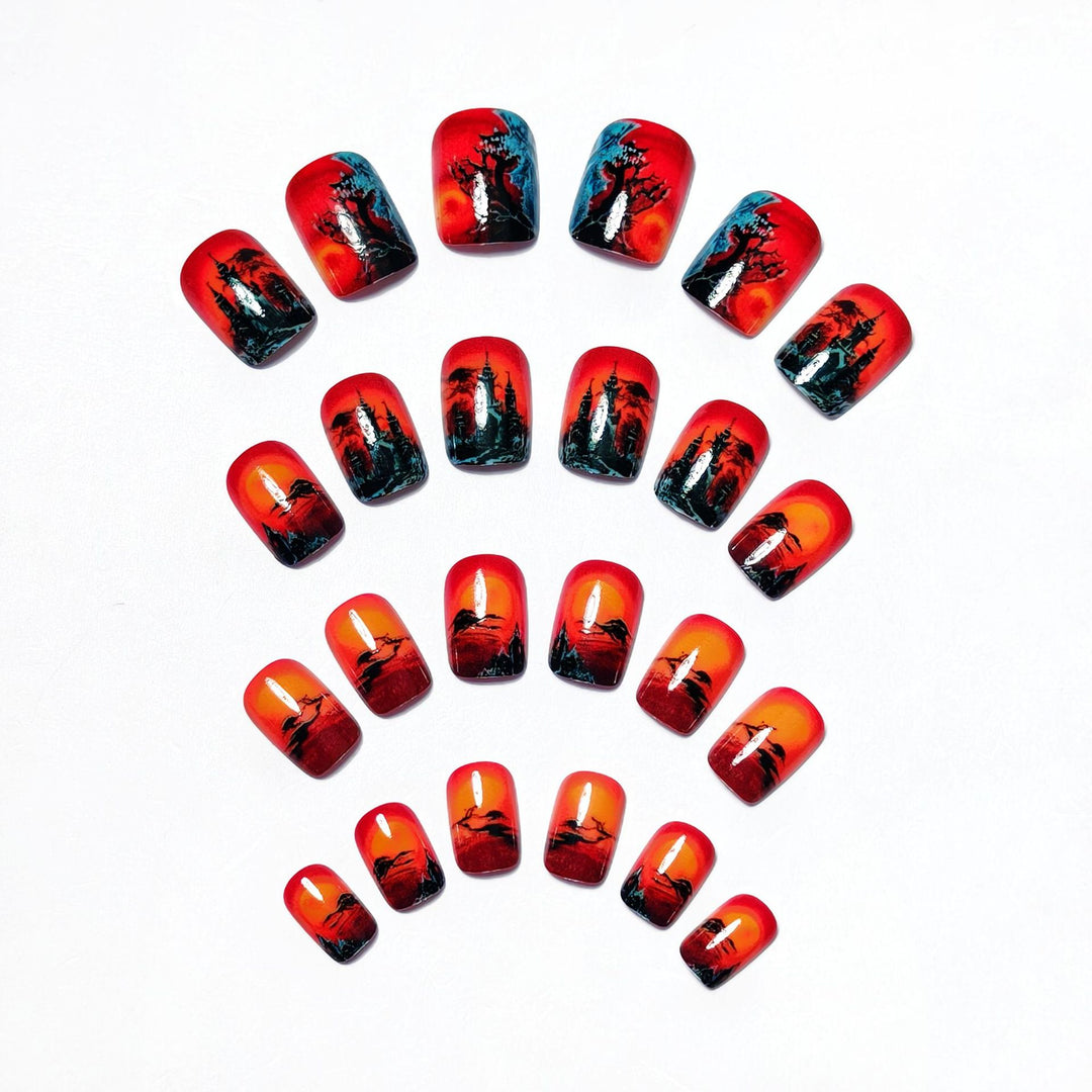 Creative Halloween Design Artificial Nails Bowlift