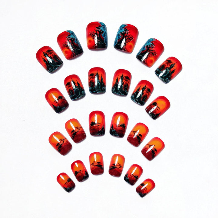 Artistic Halloween Nail Art Bowlift