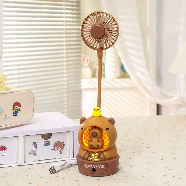 Women's Portable Toy Fan with Animal Design Bowlift