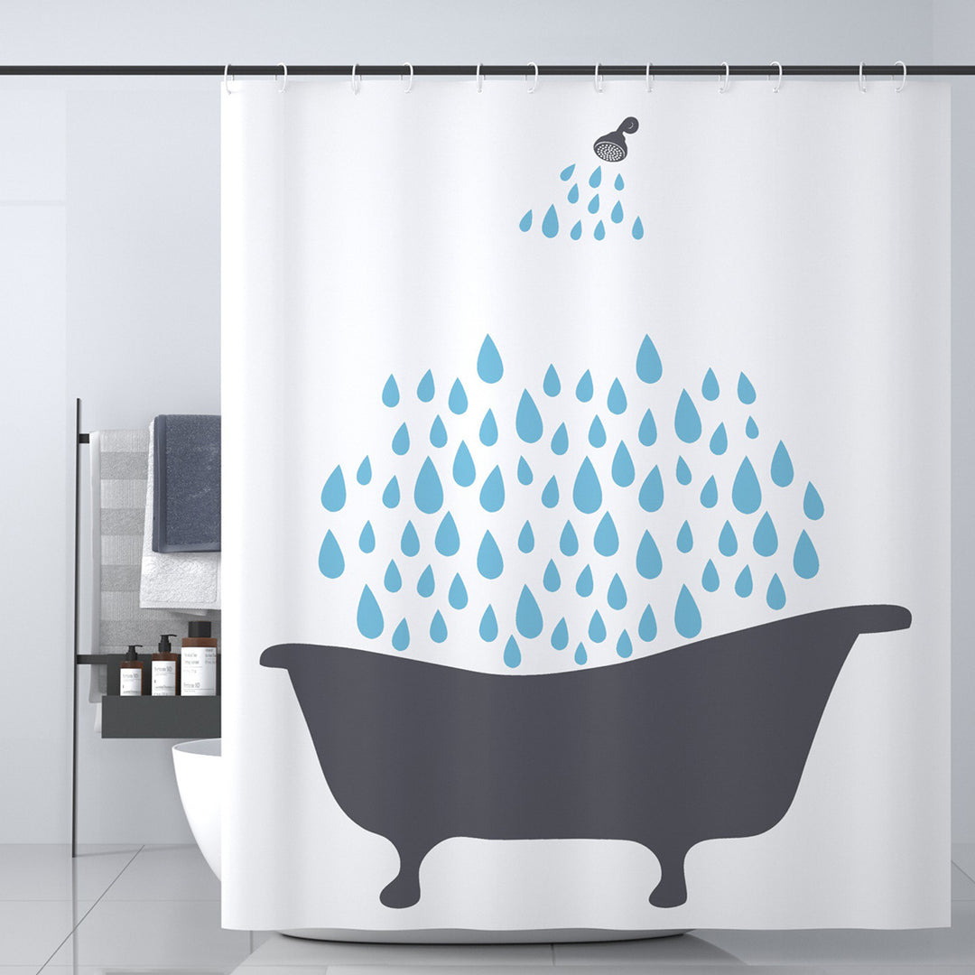 Tropical Cactus-Themed Shower Curtain Bowlift