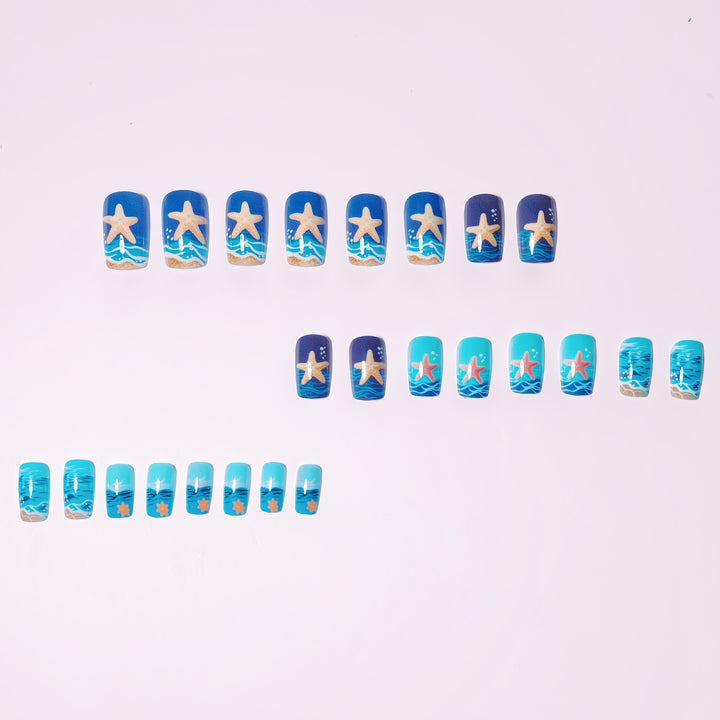 Artificial Nail Design Set with Maritime Motif Bowlift