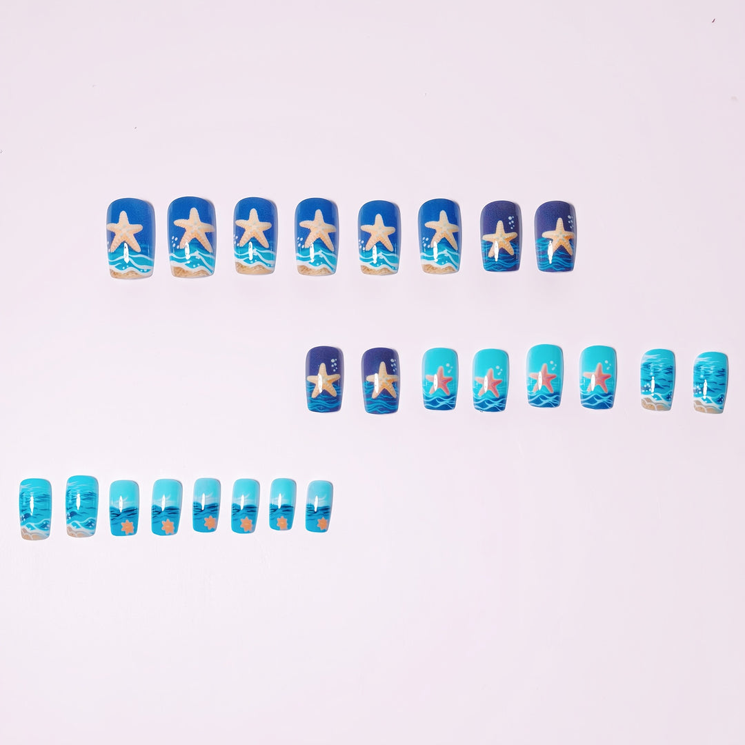 Nautical Themed 3D Acrylic Nail Art Bowlift