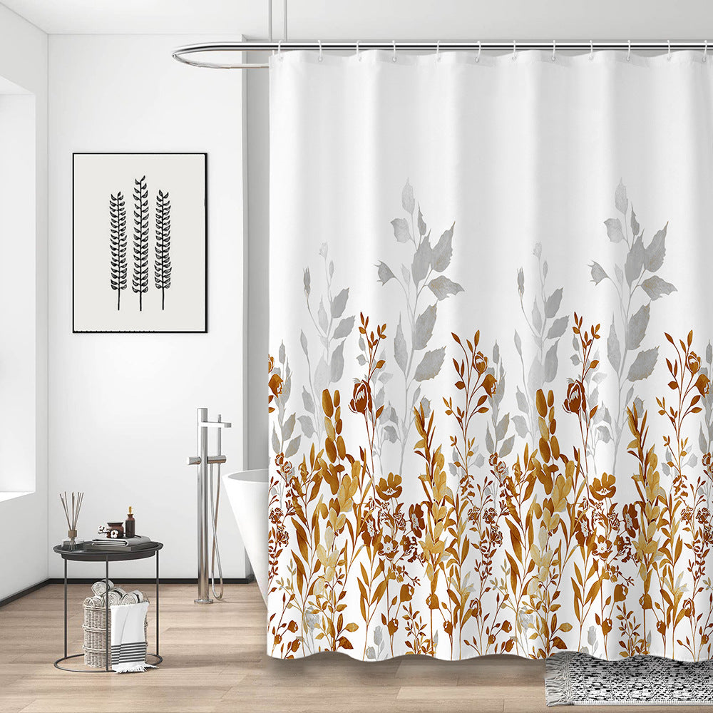 Floral Print Shower Curtain Bowlift