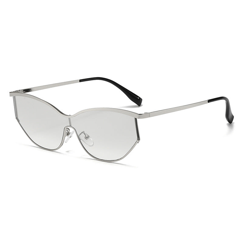Oversized Geometric Cat-Eye Sunglasses