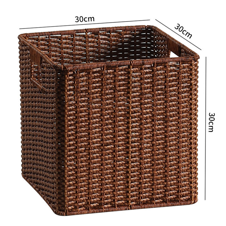 Handwoven Rustic Storage Cube Bowlift