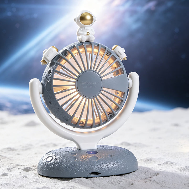 Women's table fan with creative astronaut figure Bowlift