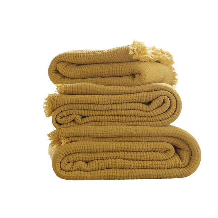 Women's cozy waffle textured blanket Bowlift
