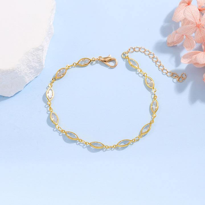 Elegant Glass Chain Bracelet Bowlift