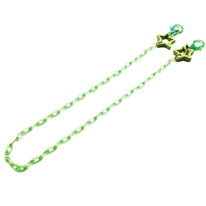 Fashionable glasses holder chain with star pendants Bowlift