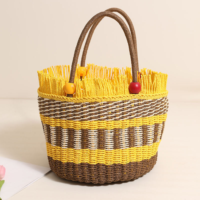 Stylish tote bag with colorful fringes Bowlift