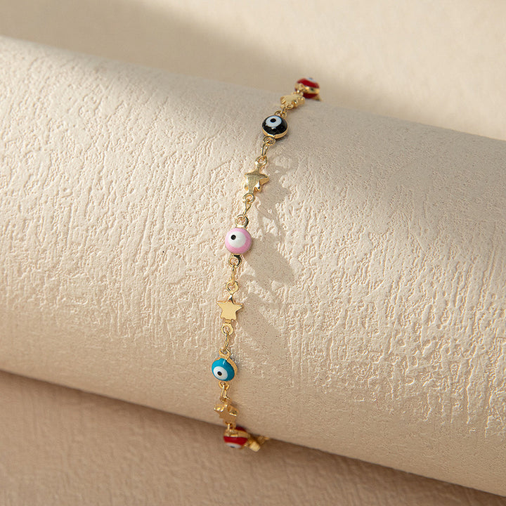 Colorful Beaded Charm Anklet Bowlift