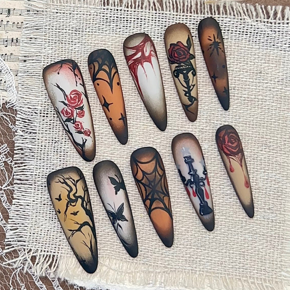 Artificial nails with Halloween motifs Bowlift