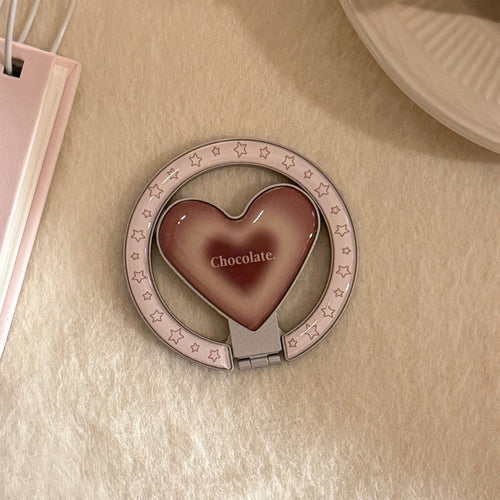 Heart-shaped hand mirror with star design Bowlift