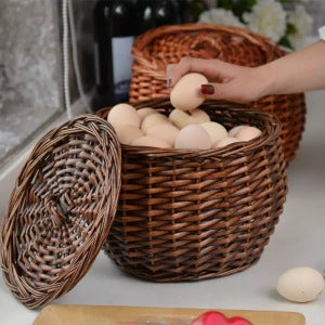 Handcrafted Woven Storage Basket Bowlift