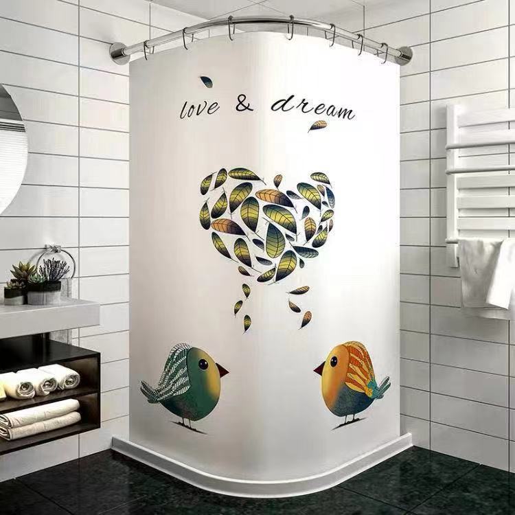 Tropical Cactus Pattern Shower Curtain Bowlift