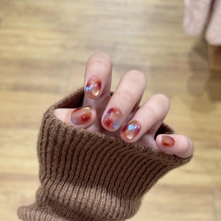 Artificial nails with shimmering galaxy patterns Bowlift