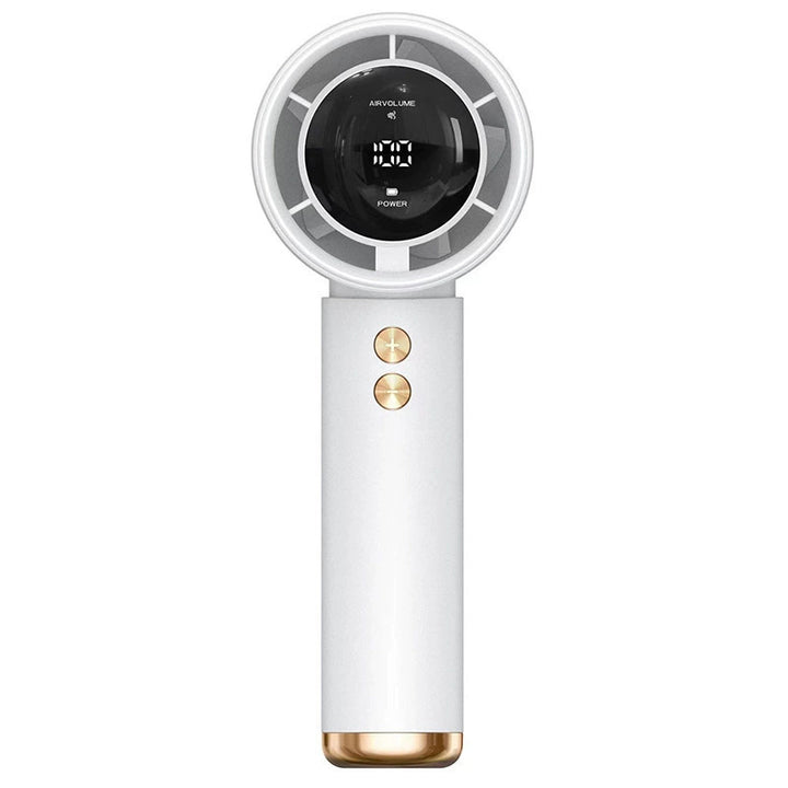 Women Portable Hand Fan with LED Display Bowlift