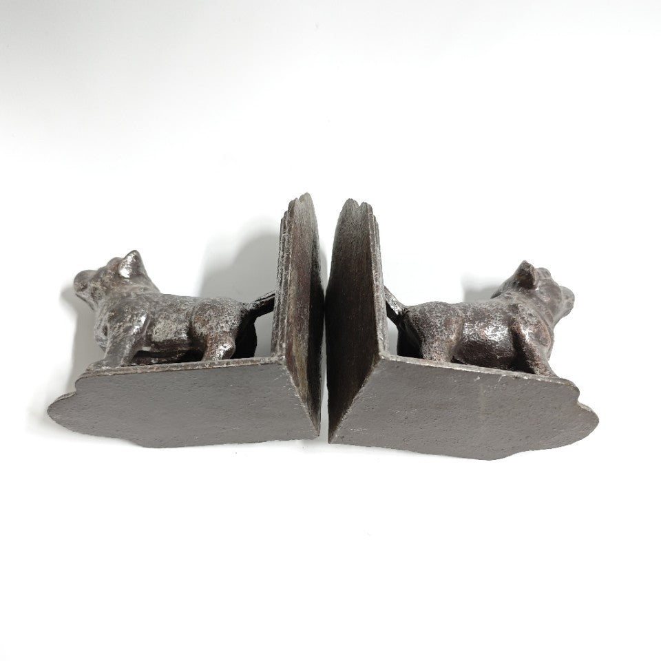 Rustic Dog Figurine Bookends