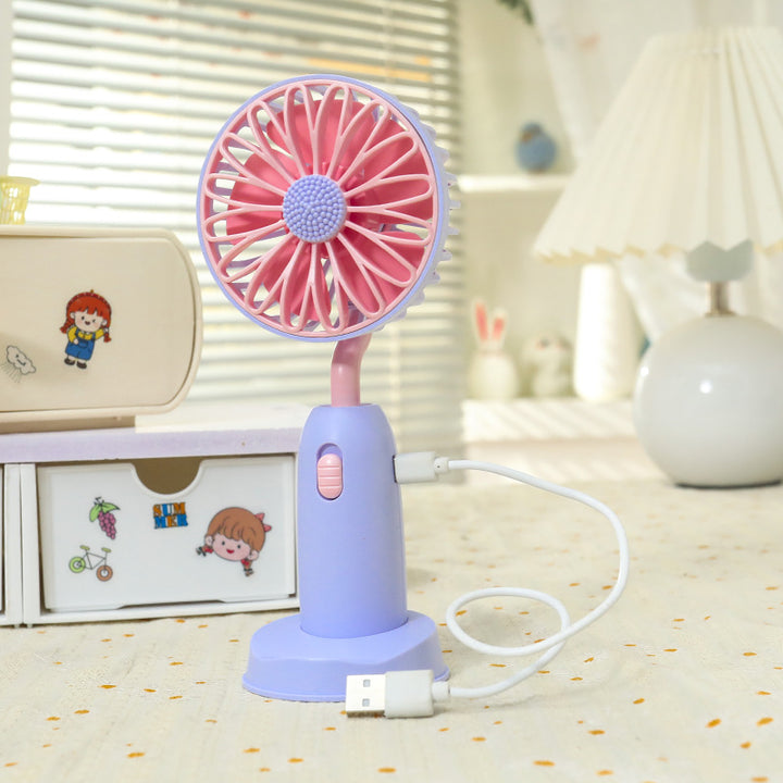 Women's Portable Hand Fan with Gentle Rotation Function Bowlift