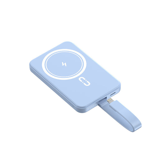 Magnetic power bank with wireless charging function and integrated quick charging Bowlift