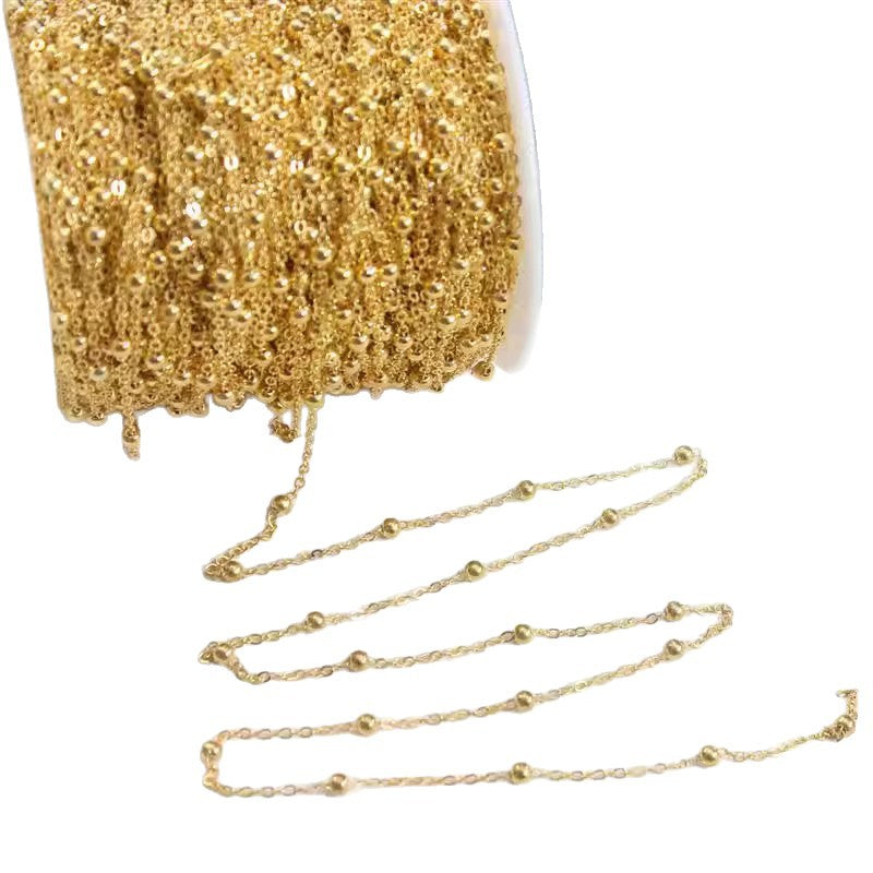 Delicate Beaded Chain Necklace Bowlift